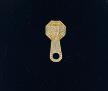 Load image into Gallery viewer, Silver Tone Bling Zipper Studs