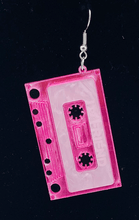 Load image into Gallery viewer, Gold Cassette Tape Dangle Earrings