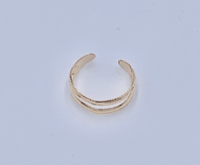 Load image into Gallery viewer, Gold Tone 2 Bar Toe Ring