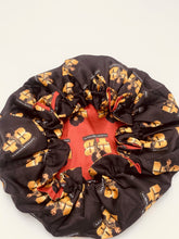 Load image into Gallery viewer, Black &amp; Red Reversible Yummybitestv Signature Bonnet